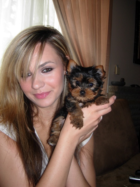 Alexandra and her puppy, Toronto, Ontario